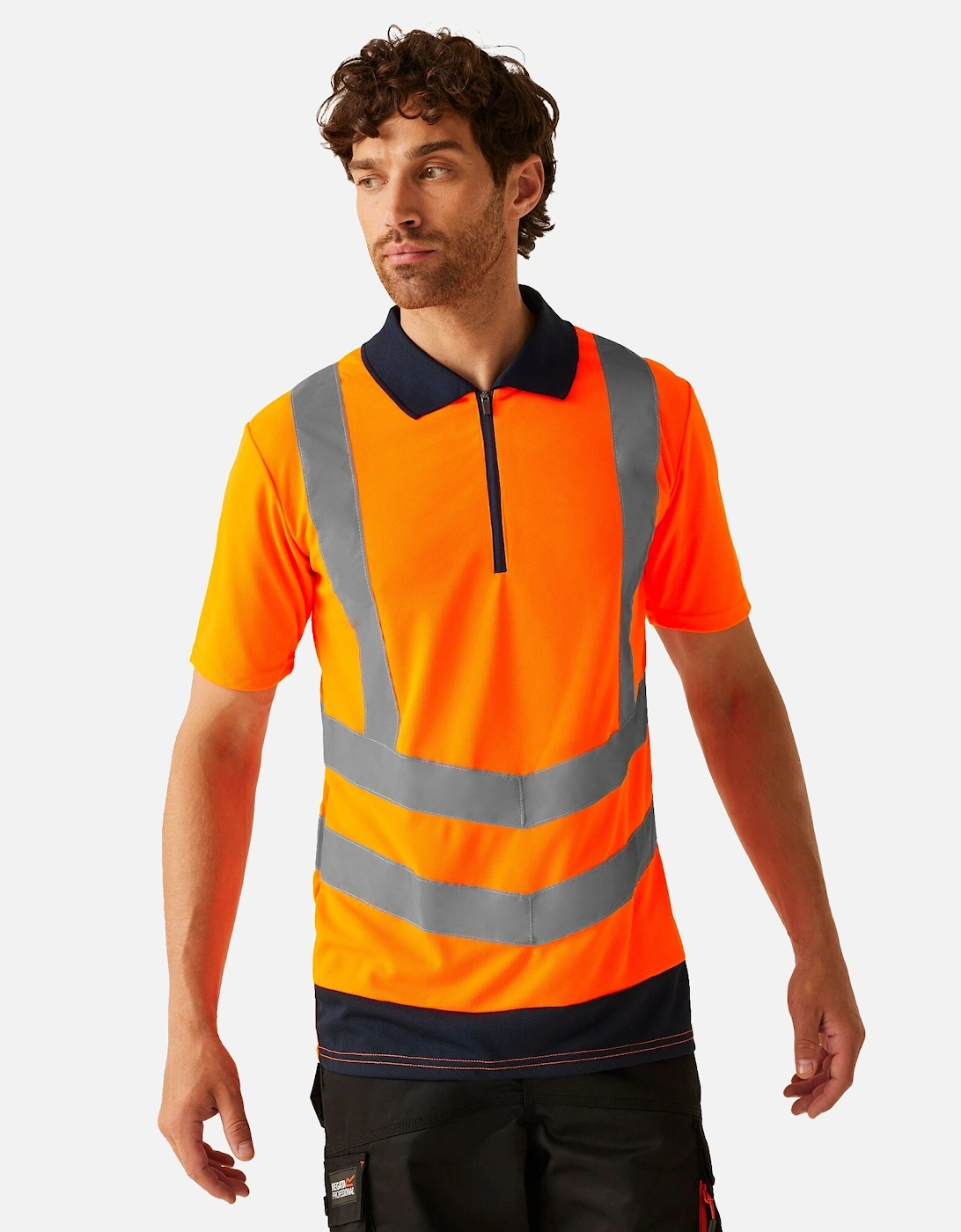 Professional Mens Hi-Vis Reflective Polo Shirt