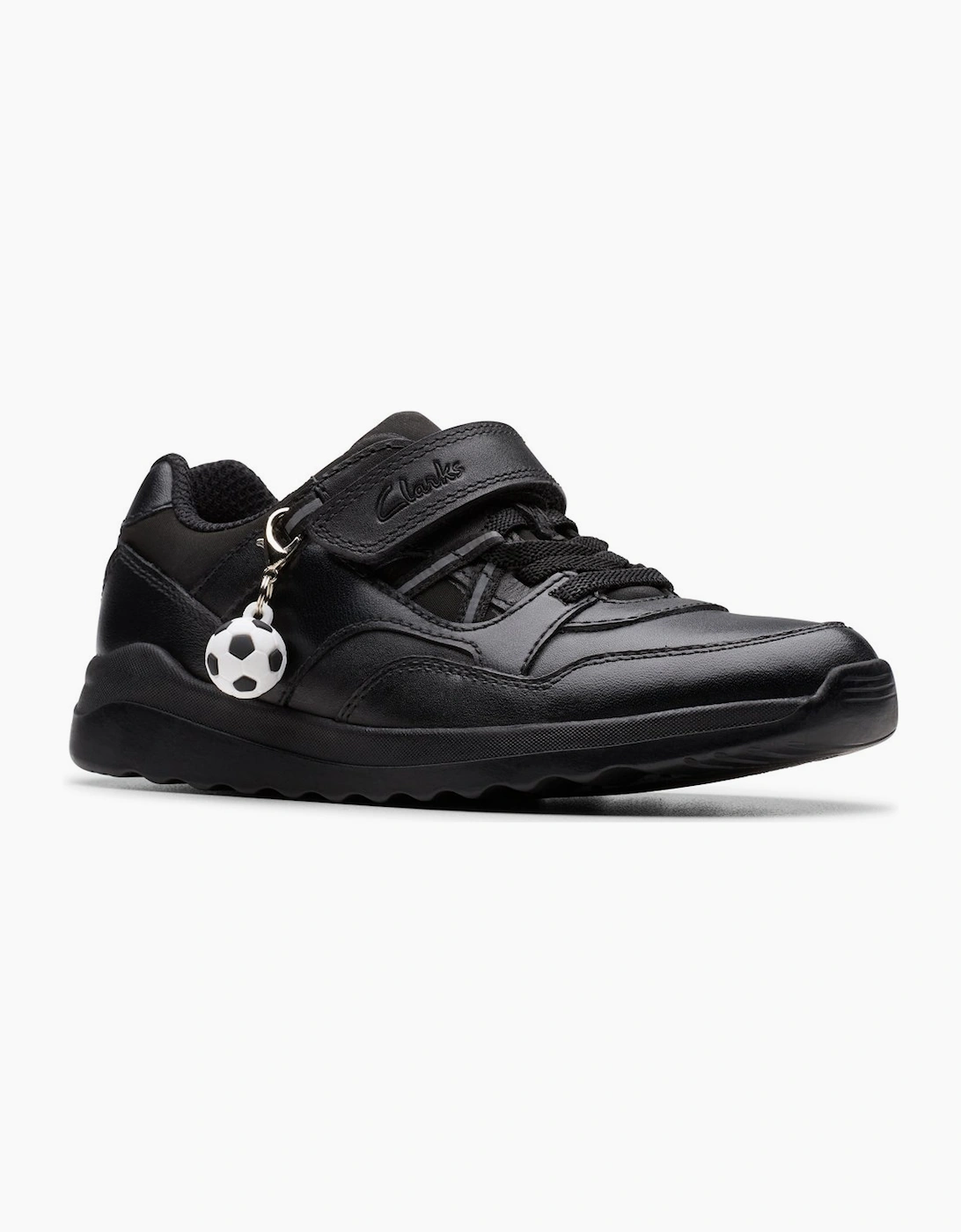 Clarks Boys Black 'S Daze Kick K School Shoes  2 (Older)/F (Standard) Junior 2/F Kids