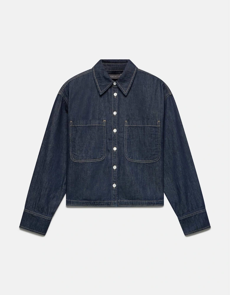 Dark Indigo Denim Shirt - Navy