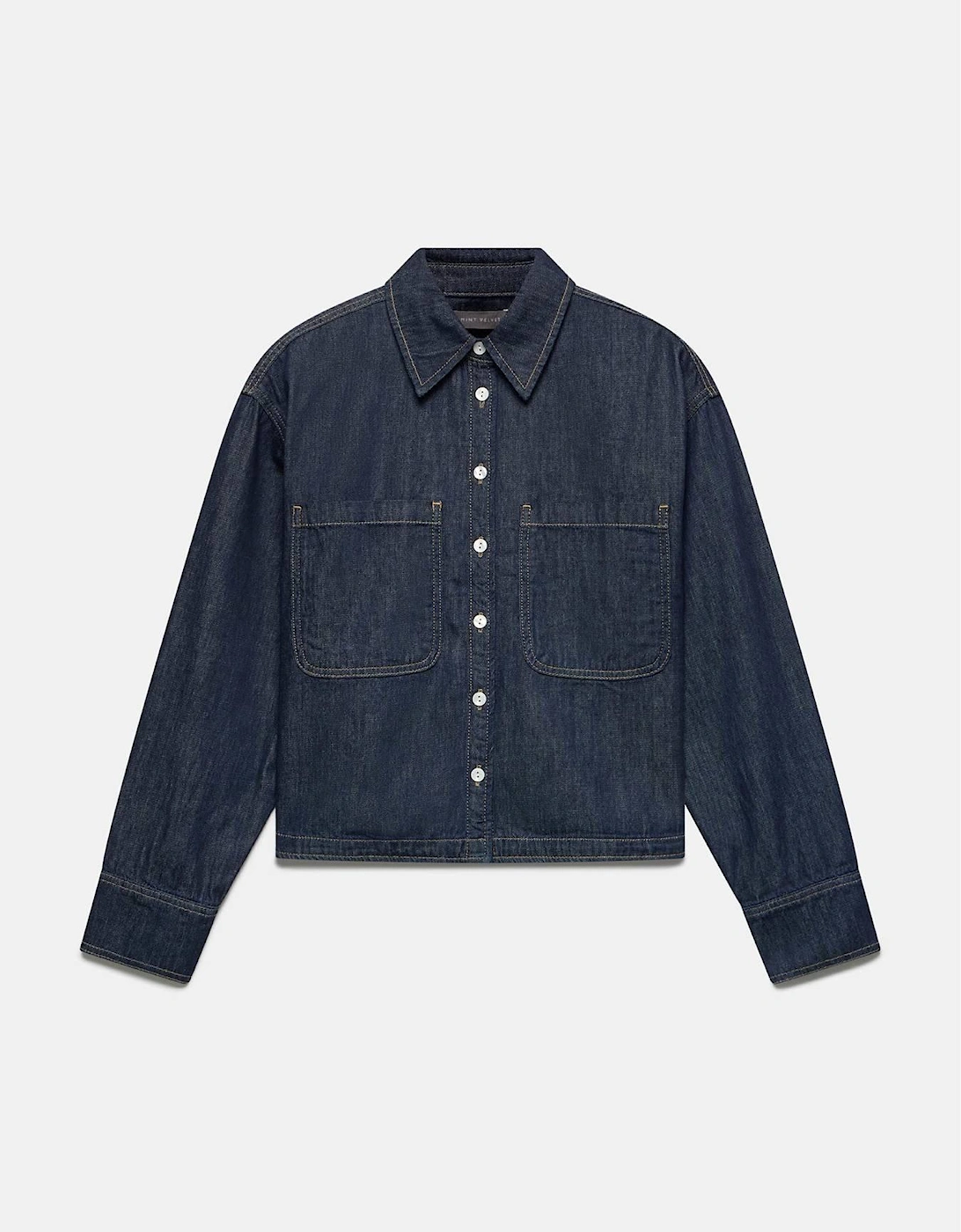 Dark Indigo Denim Shirt - Navy, 2 of 1