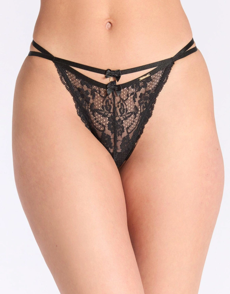 Vanessa Lace Thong - Black