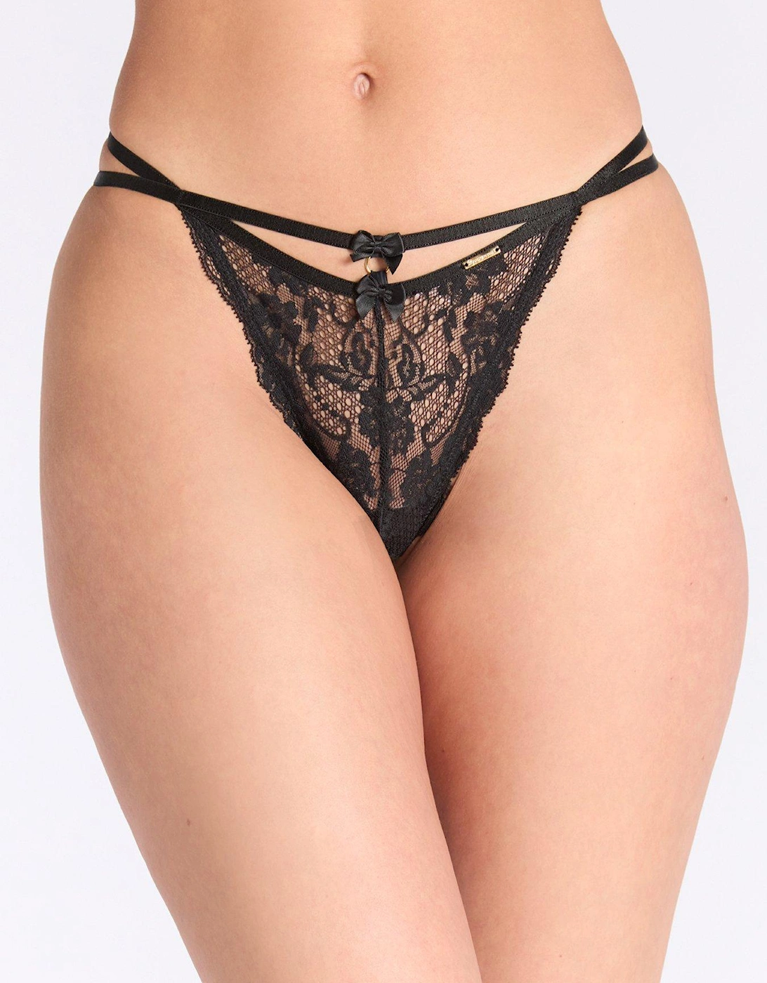 Vanessa Lace Thong - Black, 2 of 1