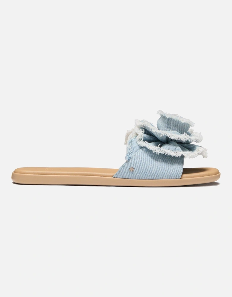 Flourish Denim Flat Sandal