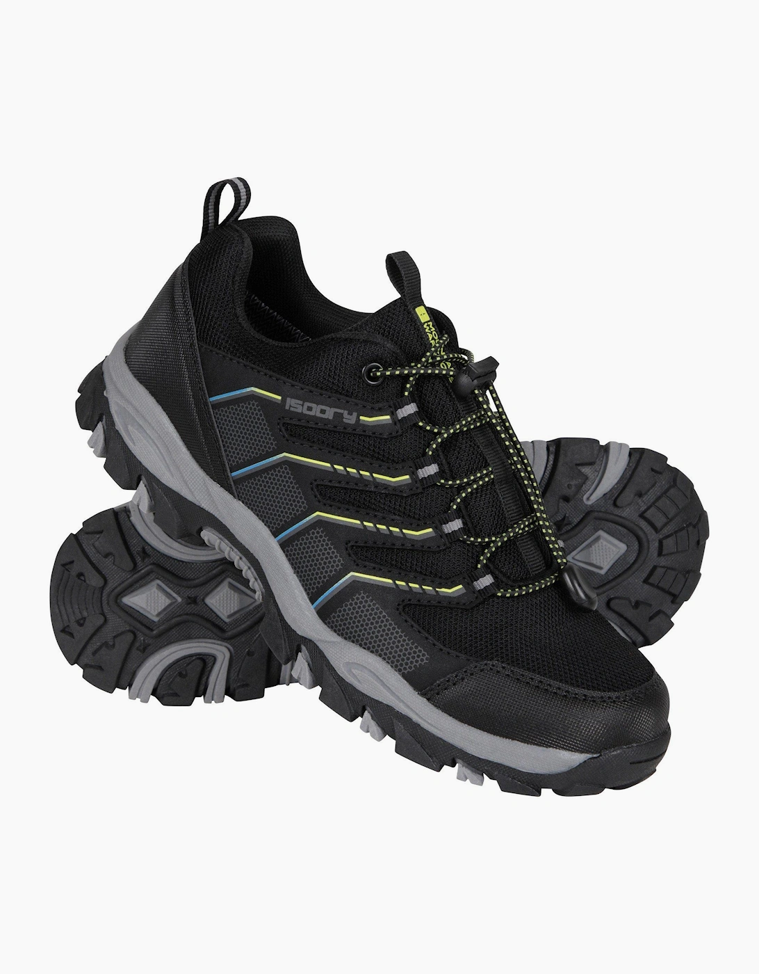 Mountain Warehouse Bolt Waterproof Trainers for Kids, Black, Size 10 UK Child, Durable Low-Cut Shoes with Cushioned Phylon Midsole - Image 2