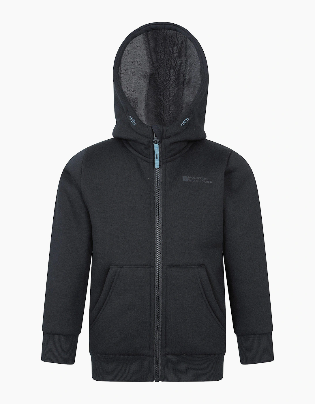 Mountain Warehouse Unisex Black Childrens/ Nordic Ii Full Zip Hoodie - Size 9 Years/10 Years Kids