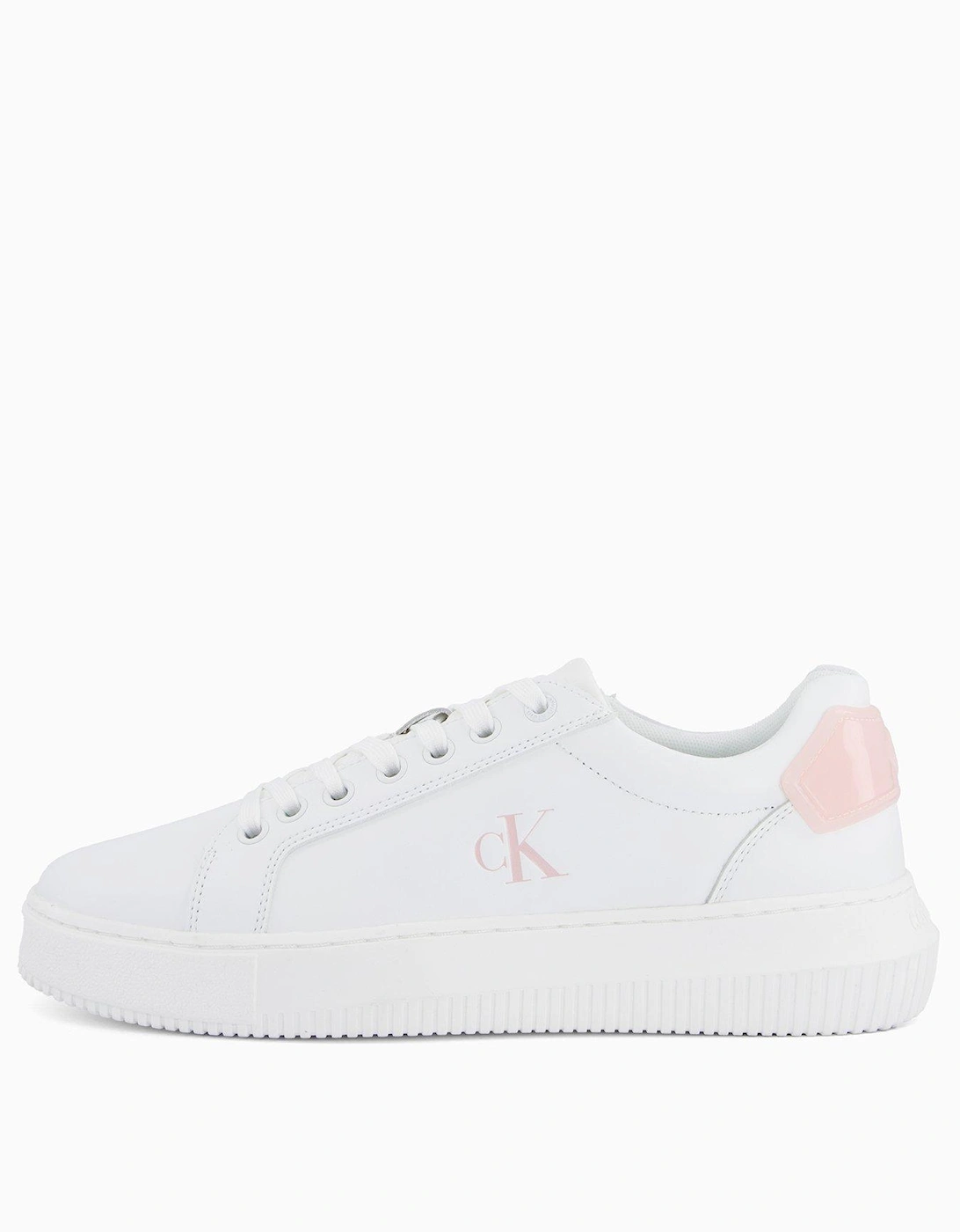 Chunky Leather Ck Trainer & White/ Pink, 2 of 1