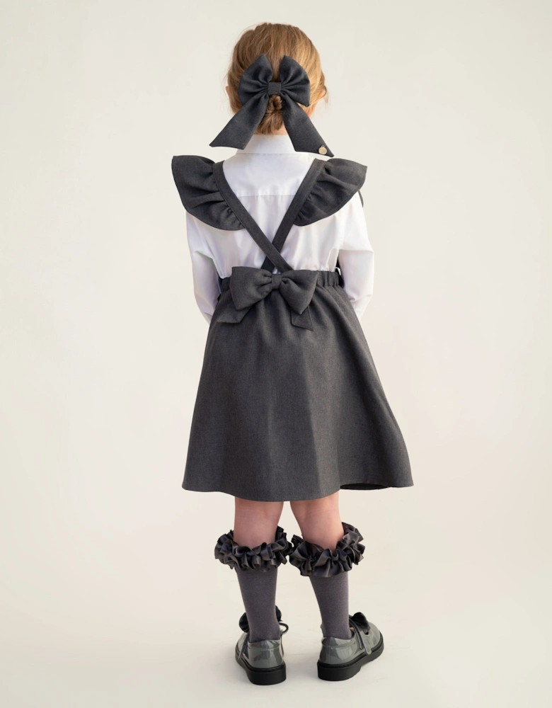 Girls Grey Hair Bow Clip