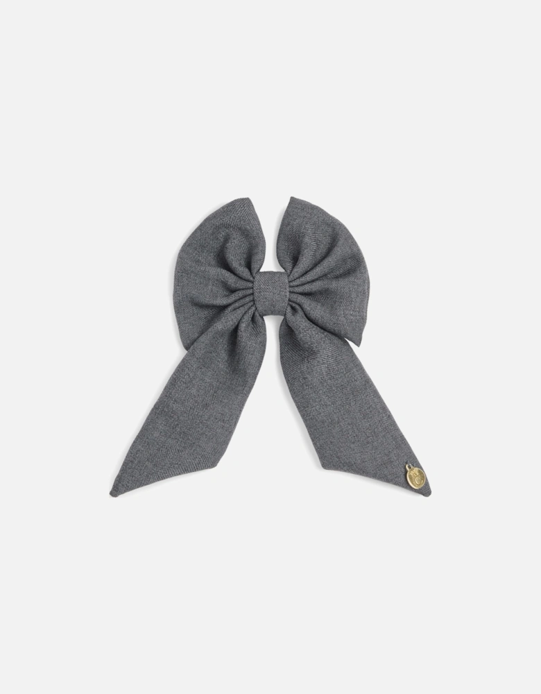 Girls Grey Hair Bow Clip