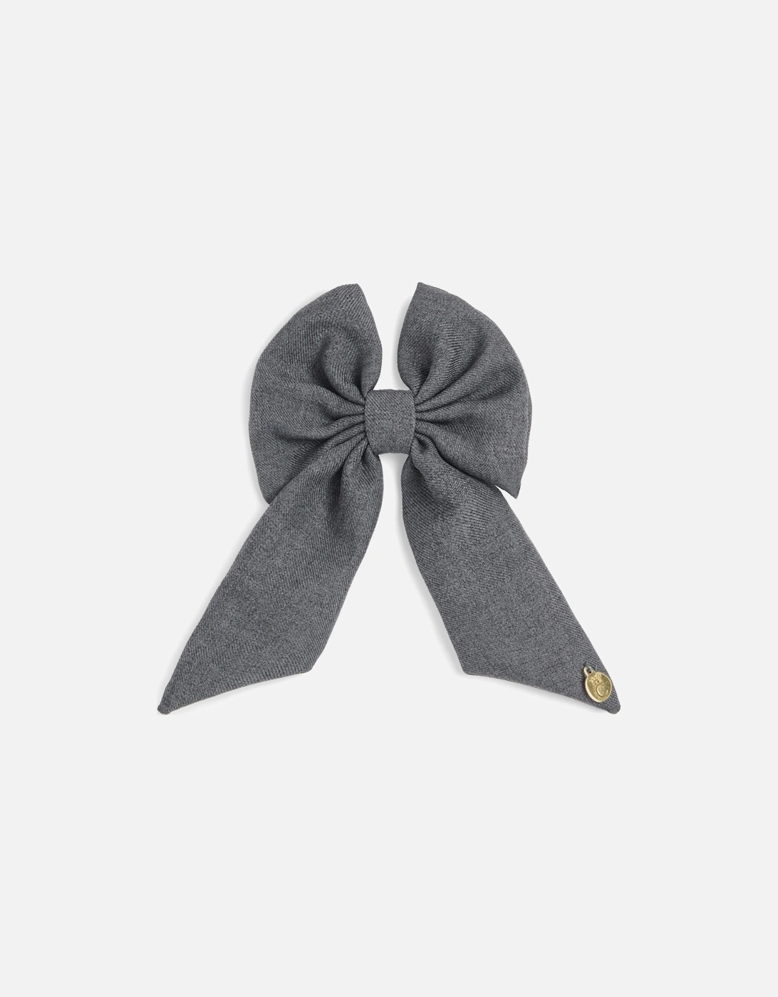 Girls Grey Hair Bow Clip