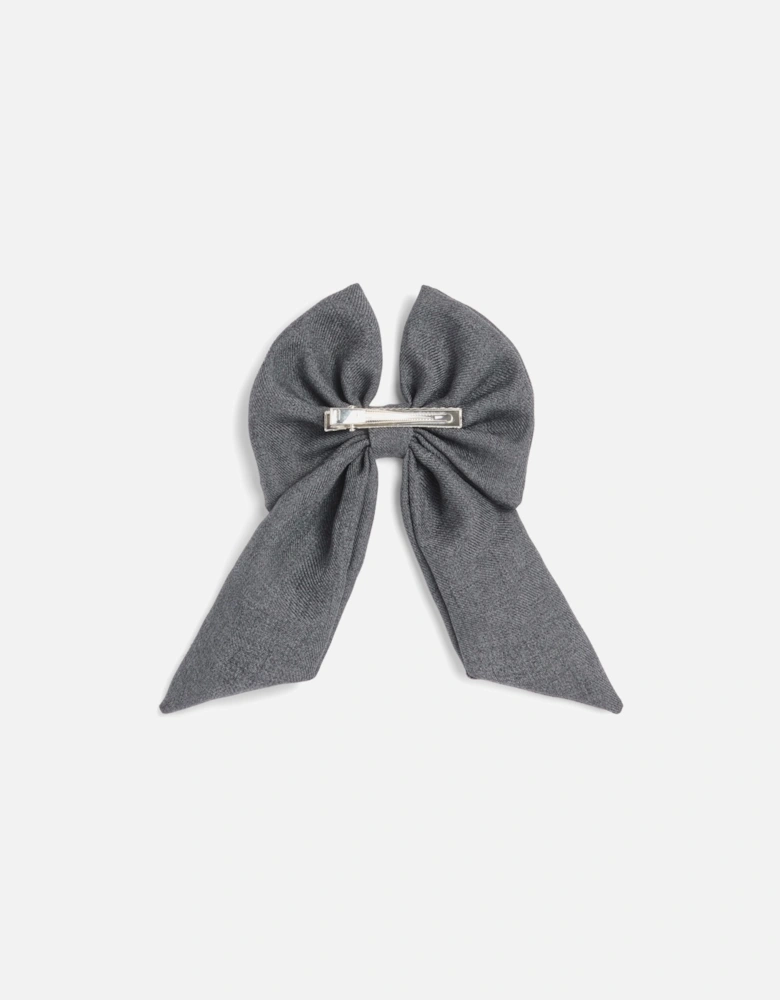 Girls Grey Hair Bow Clip