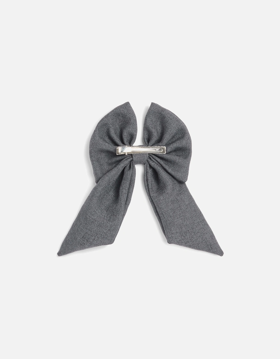 Girls Grey Hair Bow Clip