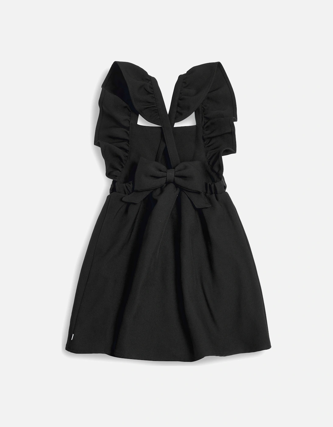 Girls Black Bow Pinafore Dress