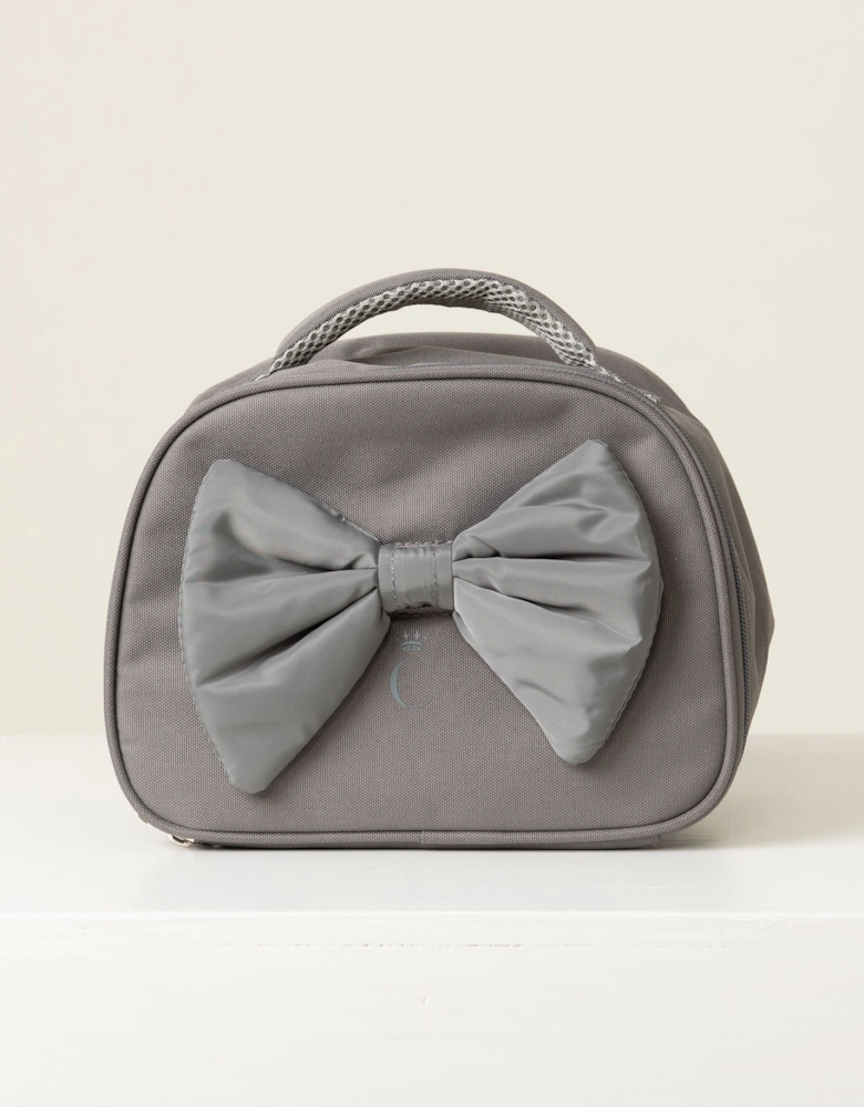 Girls Grey Bow Lunchbox