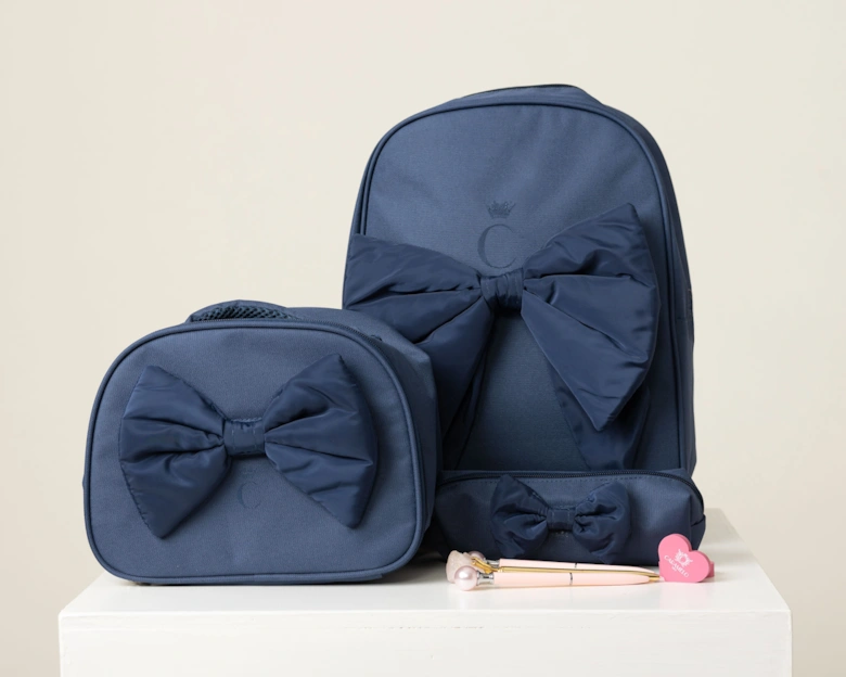 Girls Navy Bow Lunchbox