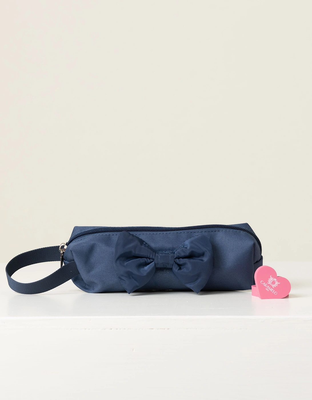 Girls Navy Bow Pencil Case, 3 of 2