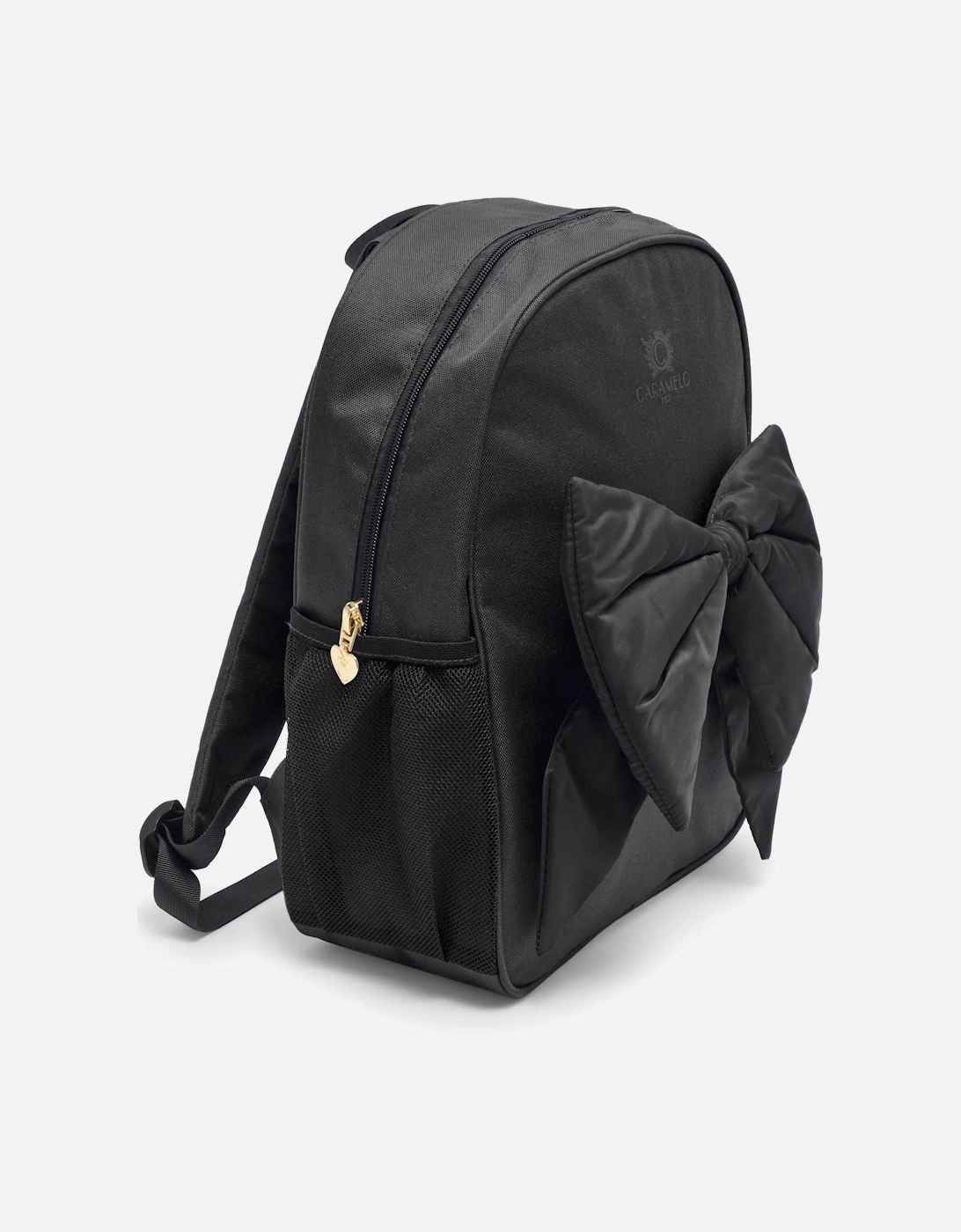 Girls Black Bow Backpack