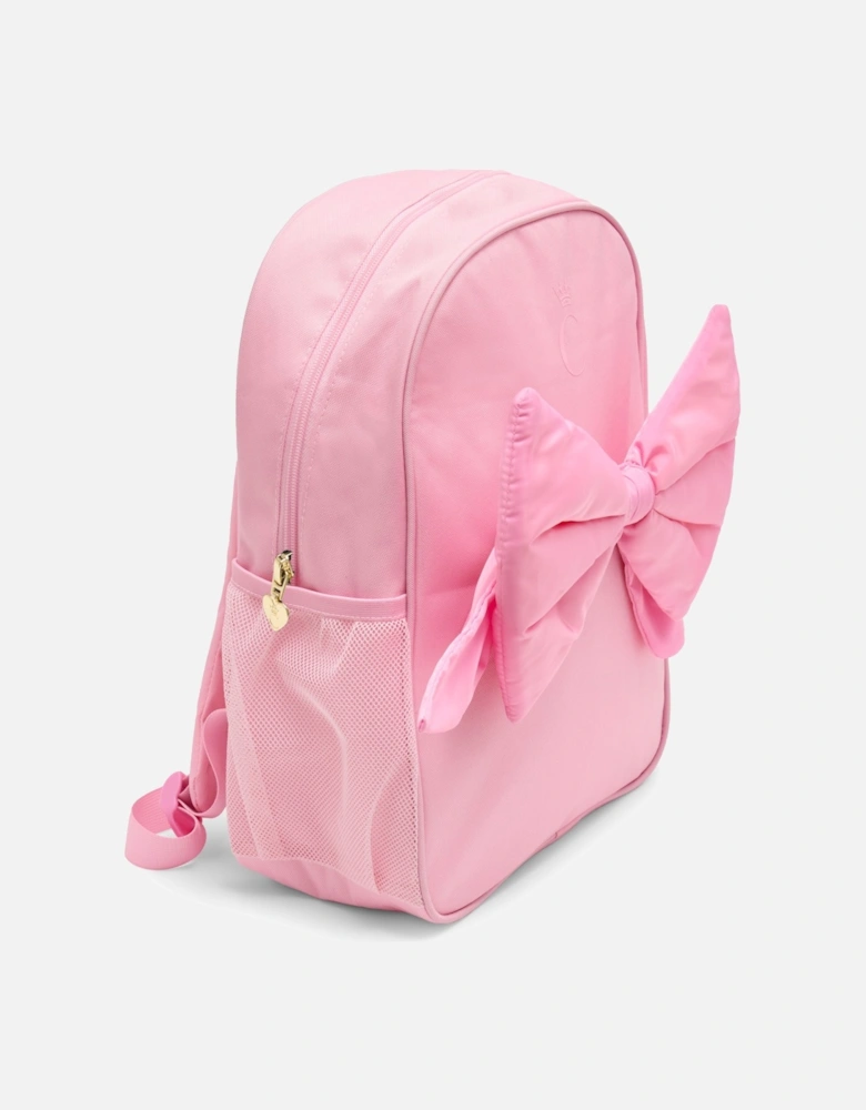 Girls Pink Bow Backpack