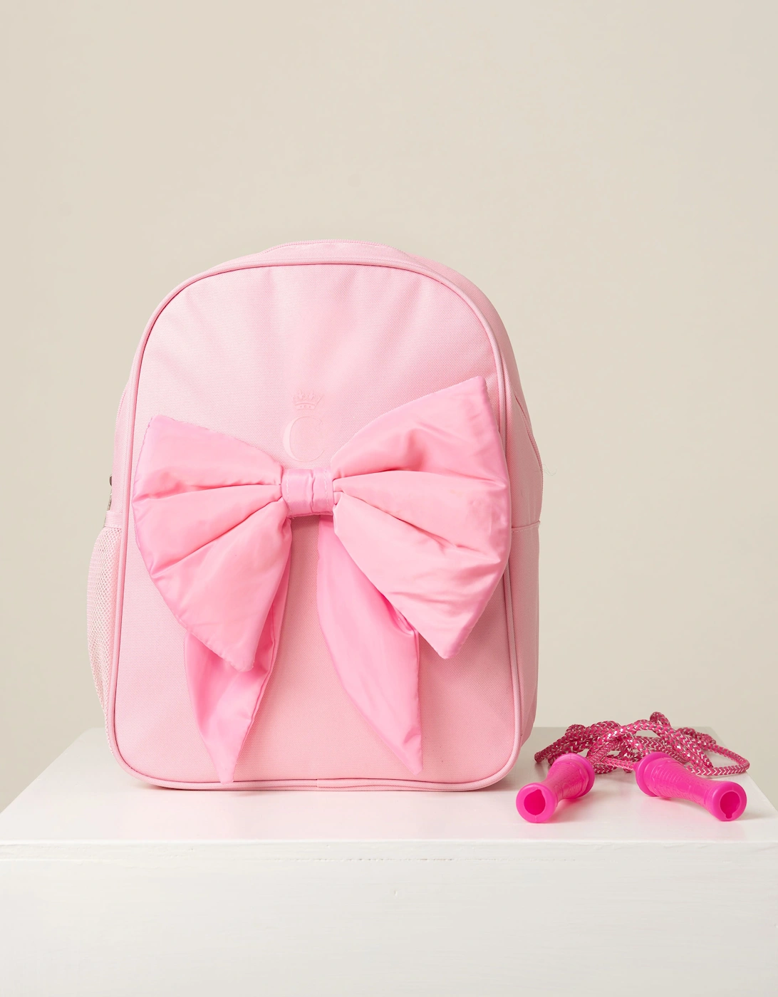 Girls Pink Bow Backpack, 6 of 5