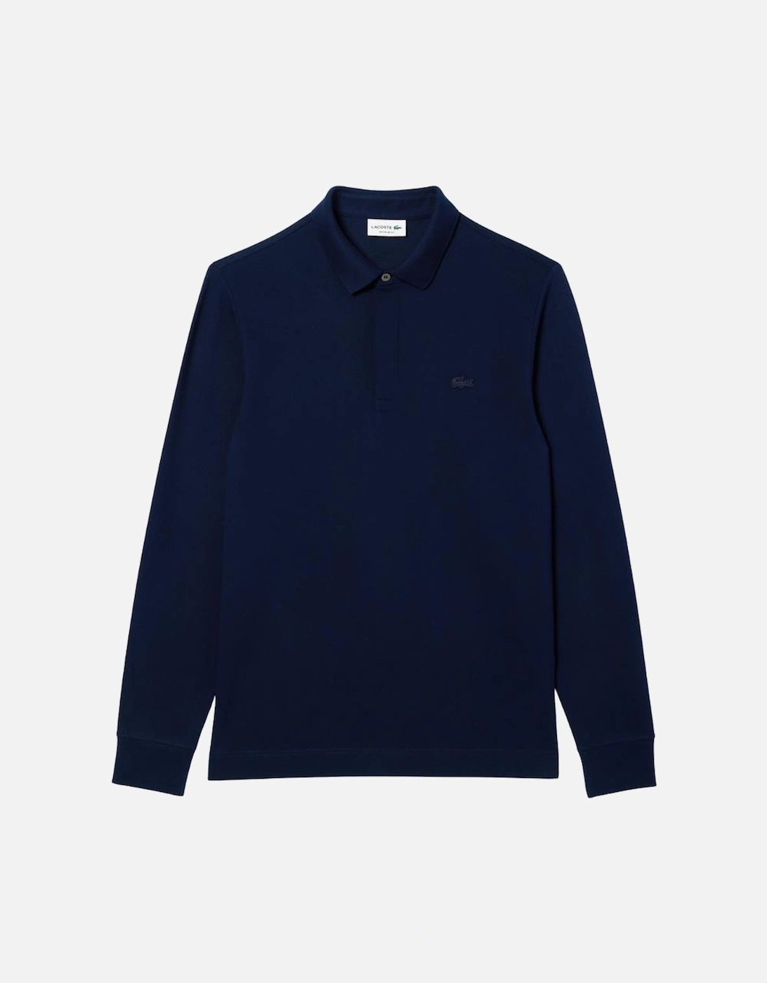 Smart Paris LS Stretch Cotton Polo Shirt - Midnight Blue, 5 of 4