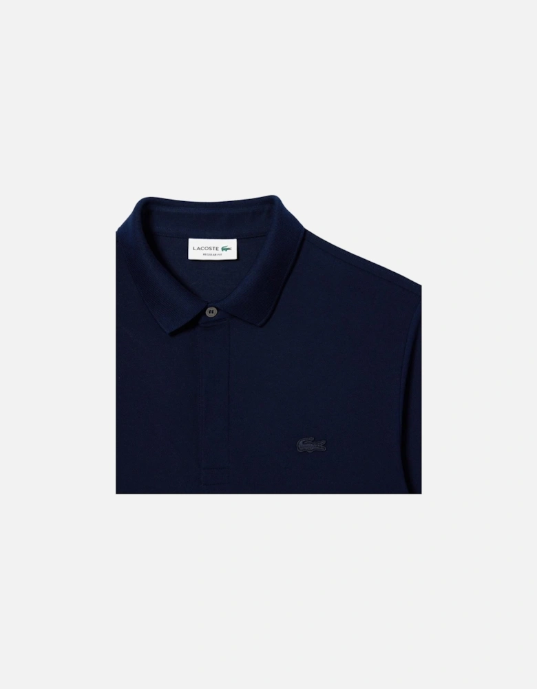 Smart Paris LS Stretch Cotton Polo Shirt - Midnight Blue