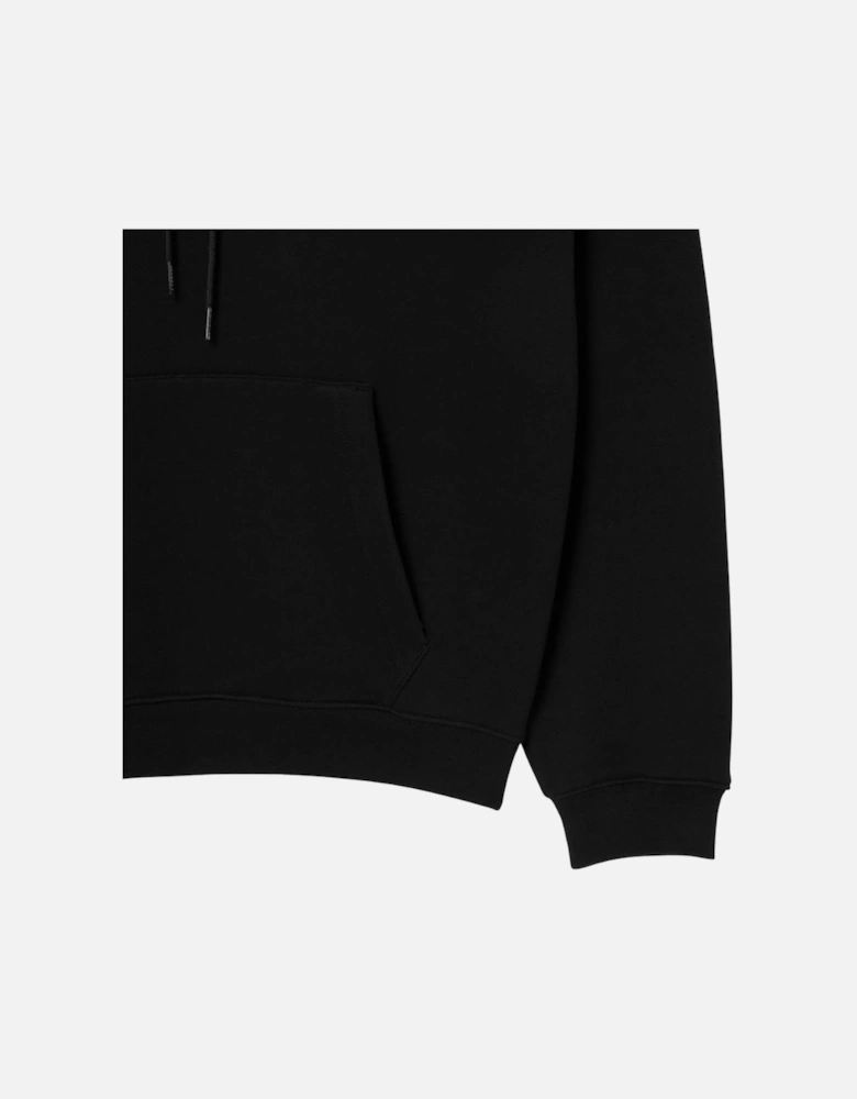 Loose Fit Print Hoodie - Black