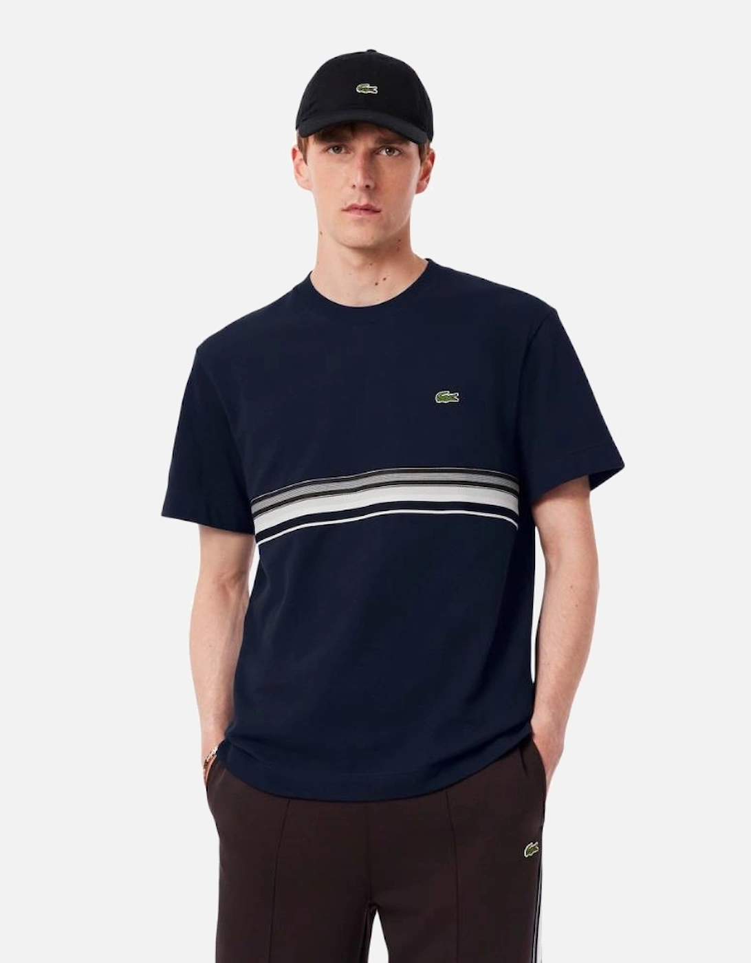 Striped Band T-Shirt - Midnight Blue