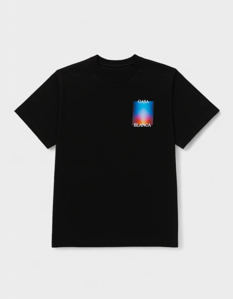 Stacked Gradient Casa Logo T Shirt Black