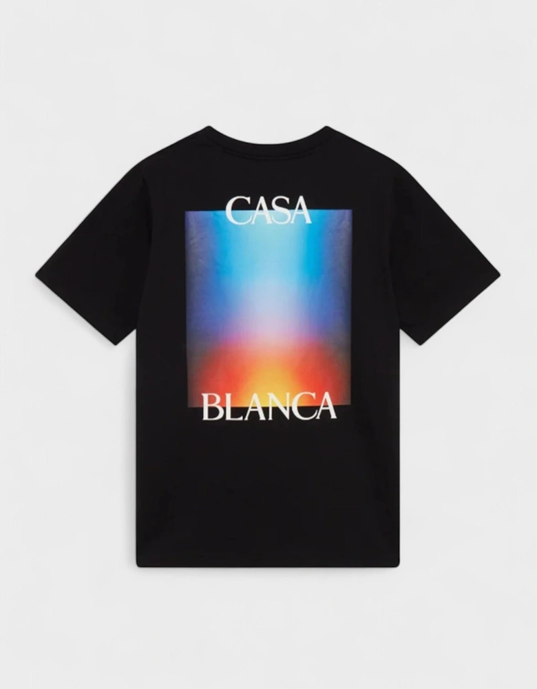 Stacked Gradient Casa Logo T Shirt Black