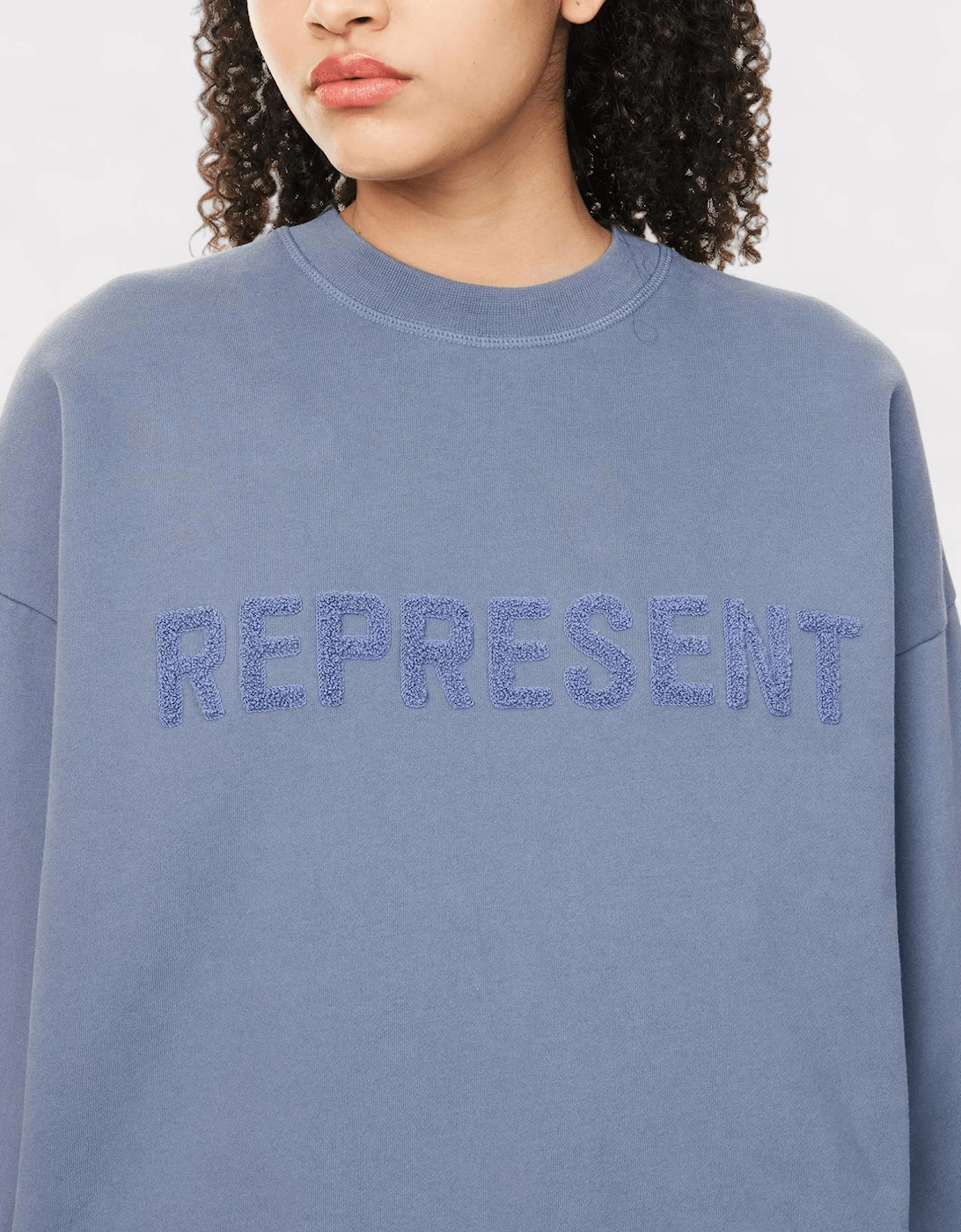 Owners Club Fleece-Branding Cotton-Jersey Sweatshirt Steel Blue