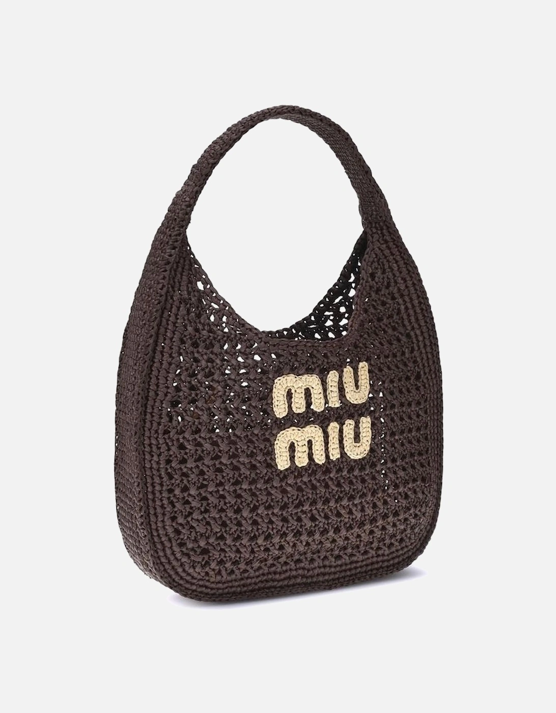Refined Openwork Crochet Shoulder Bag Women - Brown