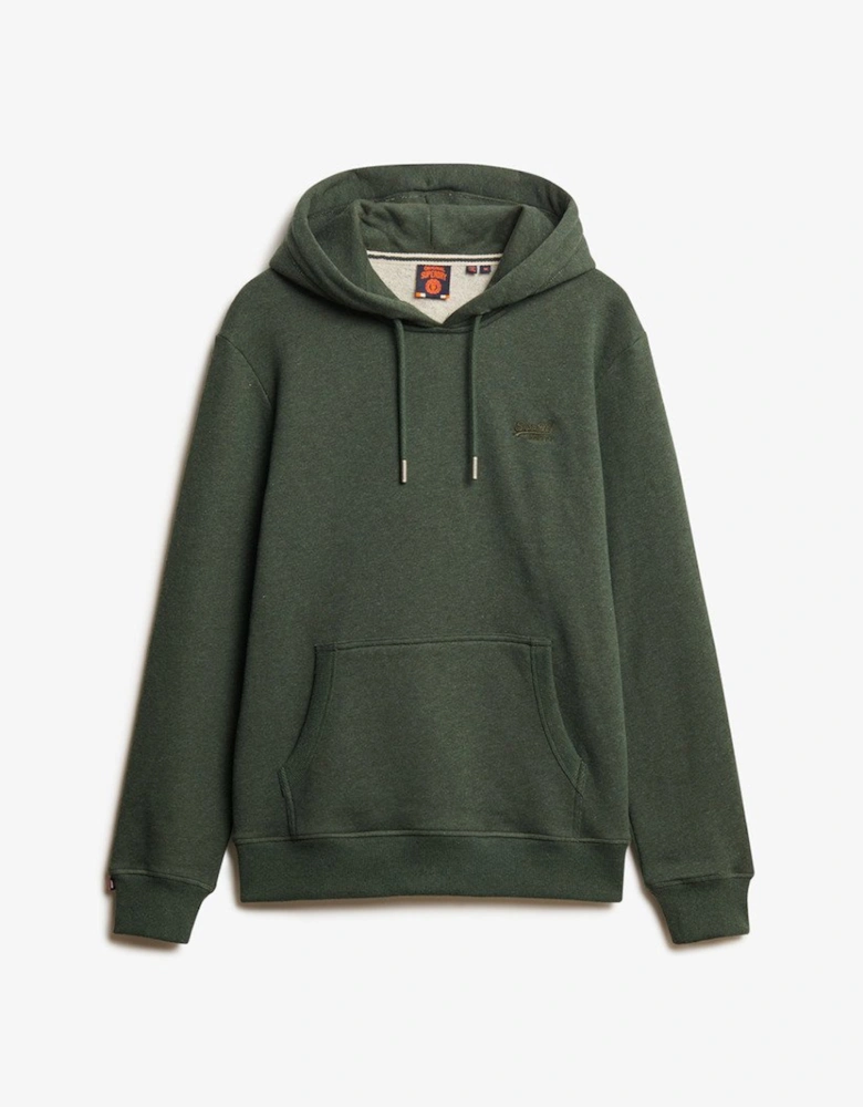 Men's Essential Logo Hoodie Deep Forest Green Marl