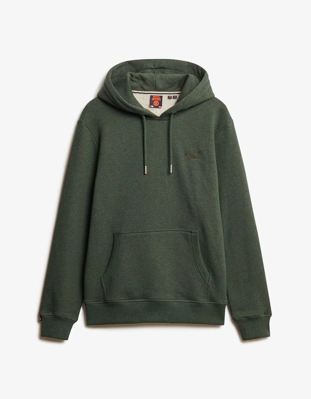 Men's Essential Logo Hoodie Deep Forest Green Marl, 3 of 2