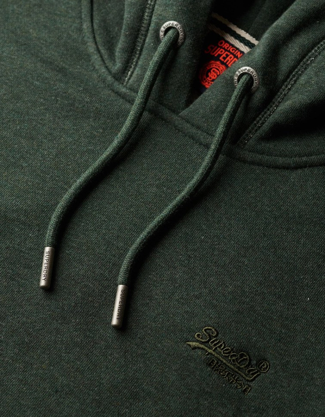 Men's Essential Logo Hoodie Deep Forest Green Marl