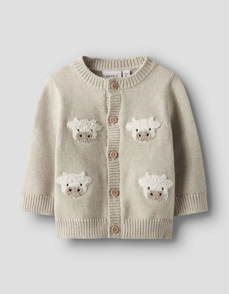 Baby Boy's Lional Long Sleeve Knit Cardigan Peyote Melange