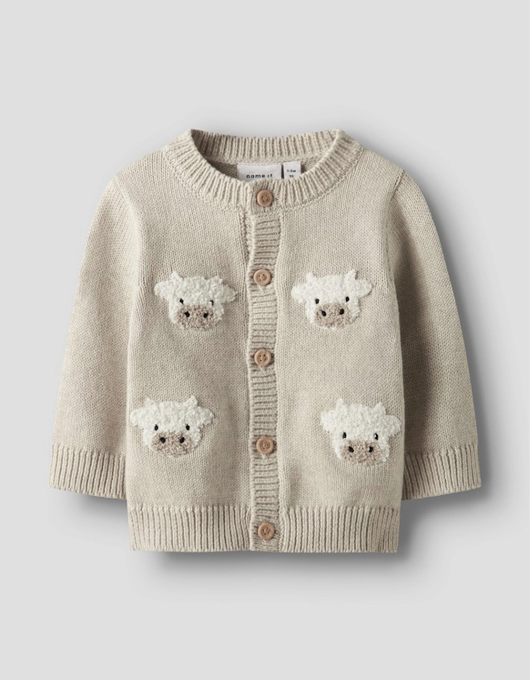 Baby Boy's Lional Long Sleeve Knit Cardigan Peyote Melange, 4 of 3