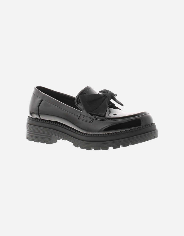 Womens Loafers Shoes Work School Fort Slip On black patent UK Size