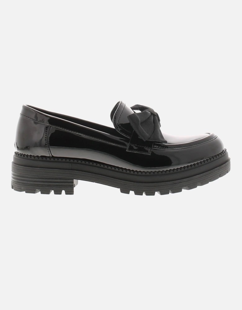 Womens Loafers Shoes Work School Fort Slip On black patent UK Size