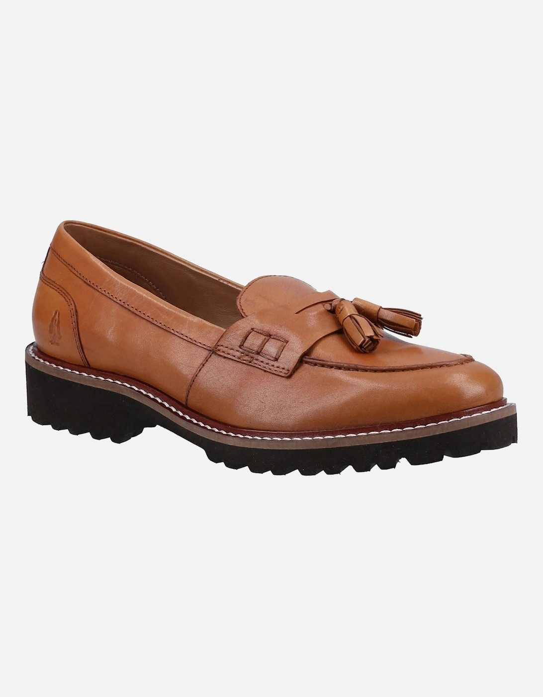 Hush Puppies Women's Brown Ginny Leather Tan Loafers - Size 5