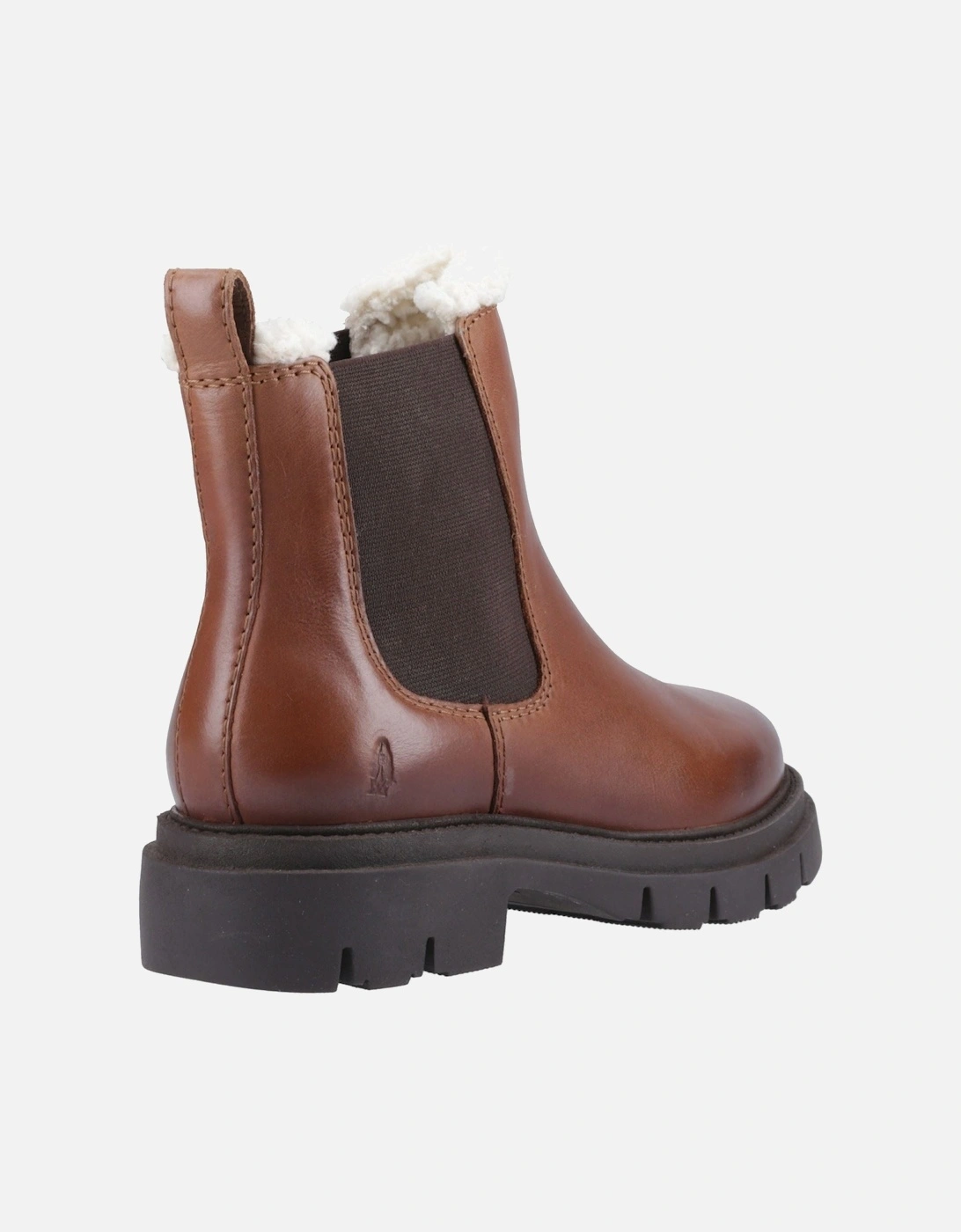 Raya Shearling Boot Leather Women's Brown Flat Chelsea Boots