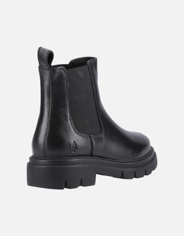 Raya 2 Leather Chelsea Leather Women's Black Flat Chelsea Boots