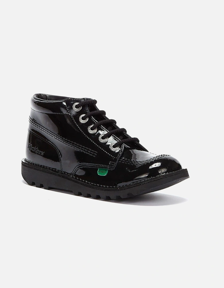 Youth Kick Hi Black Patent