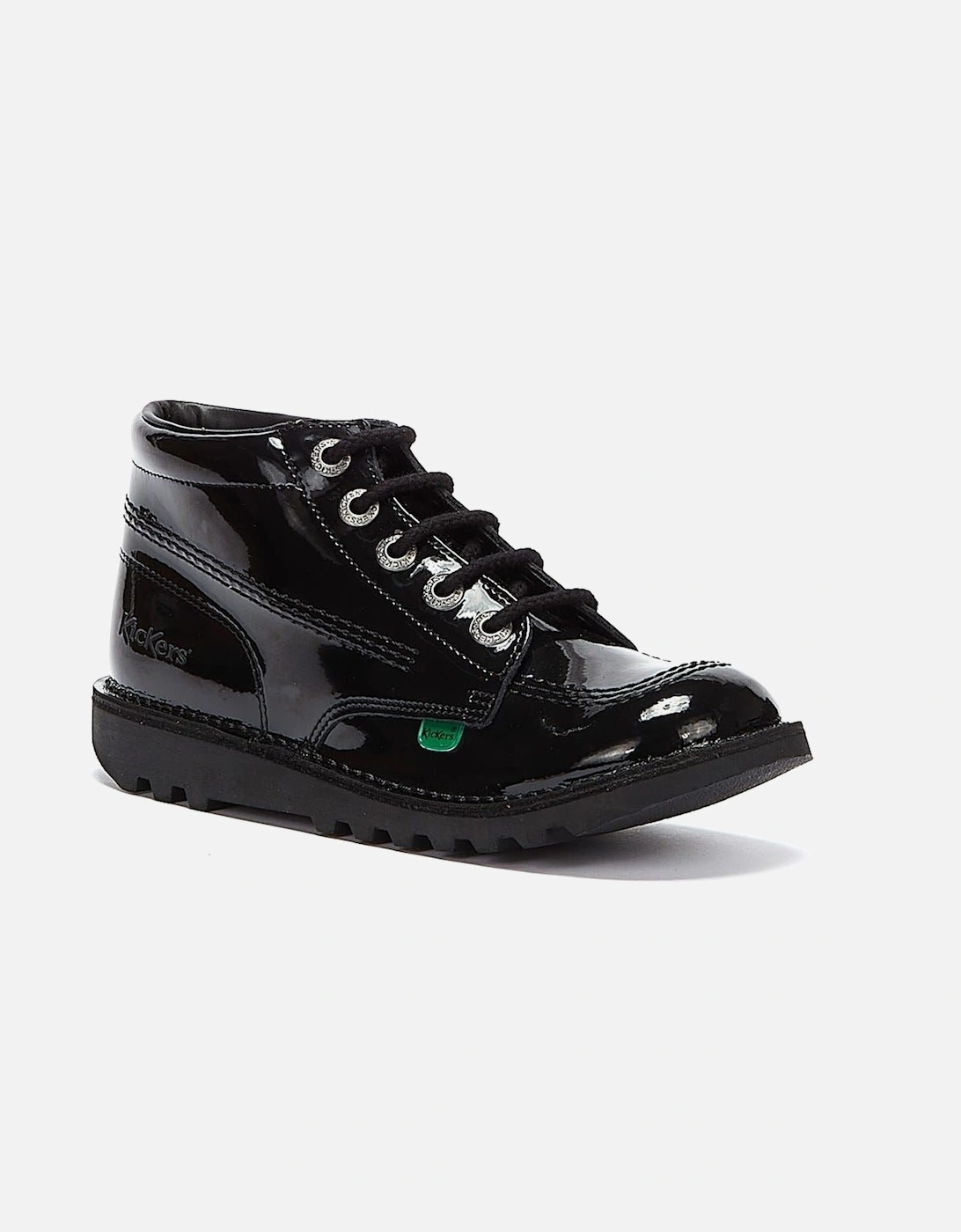 Youth Kick Hi Black Patent