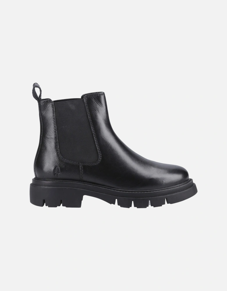 Raya 2 Leather Chelsea Leather Women's Black Flat Chelsea Boots