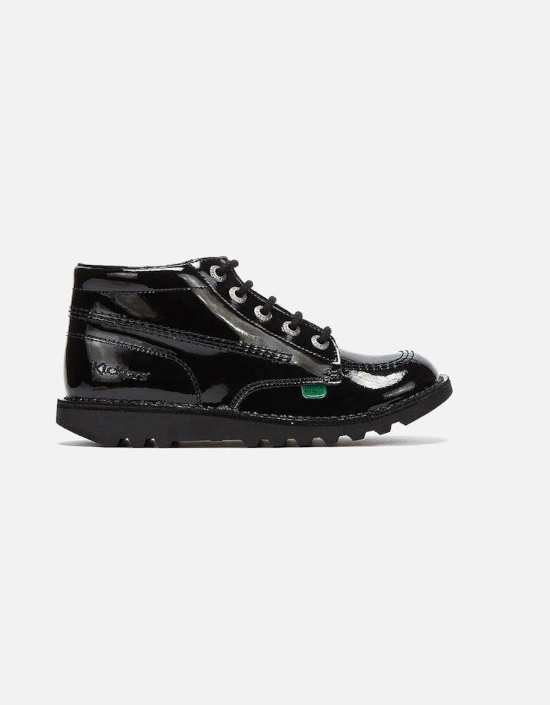 Youth Kick Hi Black Patent