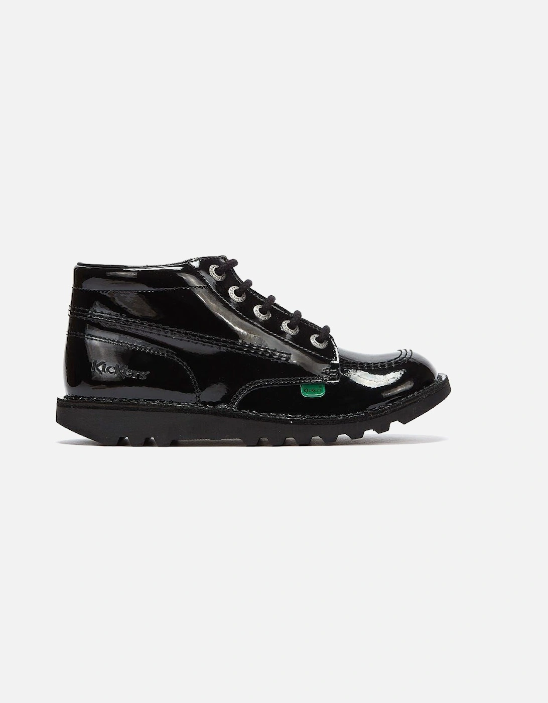 Youth Kick Hi Black Patent
