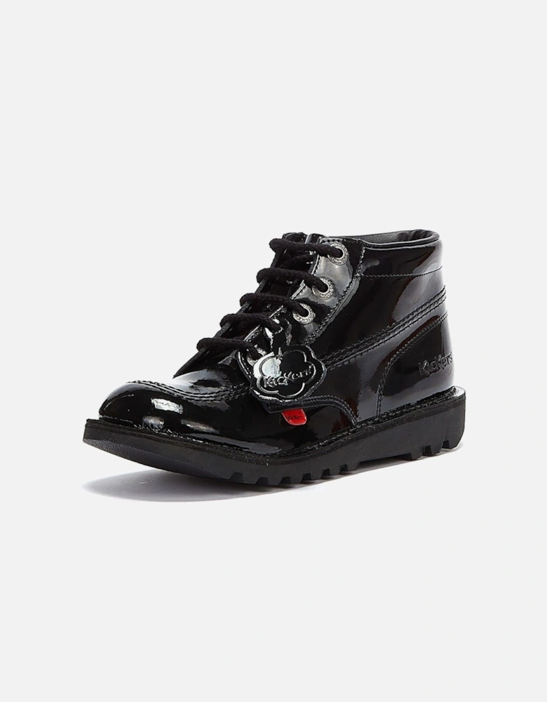 Youth Kick Hi Black Patent