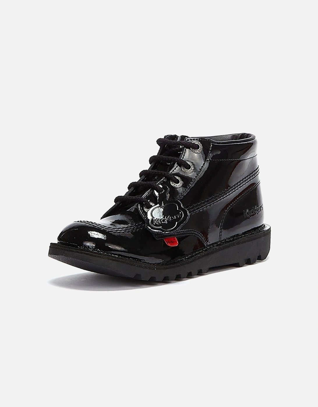 Youth Kick Hi Black Patent