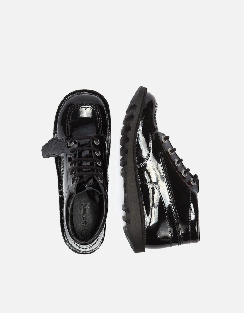 Youth Kick Hi Black Patent
