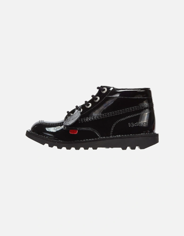 Youth Kick Hi Black Patent