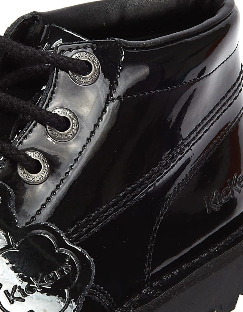 Youth Kick Hi Black Patent